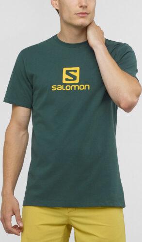 Tričko Salomon Coton Logo Ss Tee M Green /Lemcu Salomon