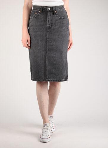 Sukně LEVI'S Side Slit Skirt Satellite Black LEVI'S