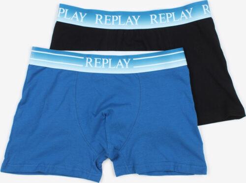 Boxerky Replay Boxer Style 04/F Cuff Logo & Stripes + Cuff To Fade Replay