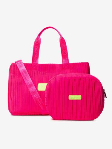 Taška Desigual Duffle Bag Pleats Pink Desigual