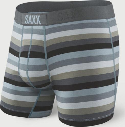 Boxerky Saxx Ultra Boxer Brief Dk Charcoal Stripe Saxx