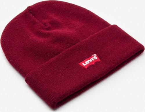 Čepice LEVI'S Red Batwing Embroidered Slouchy Beanie LEVI'S