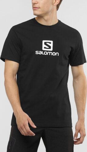 Tričko Salomon Coton Logo Ss Tee M Black/White Salomon