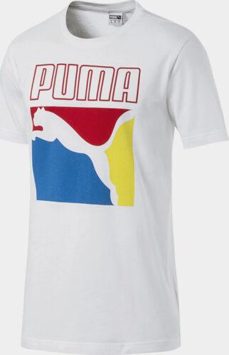 Tričko Puma Graphic Box Logo Tee White Puma