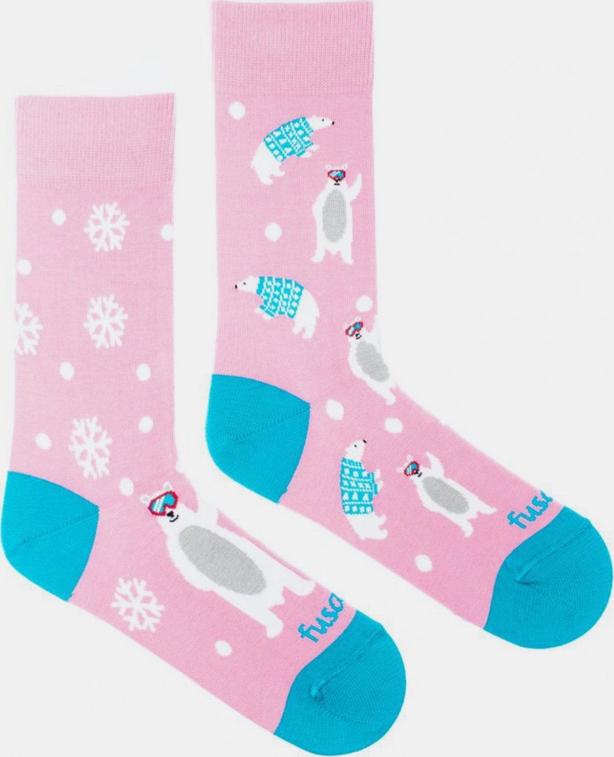 Snowflake méďa Ponožky Fusakle Růžová Fusakle