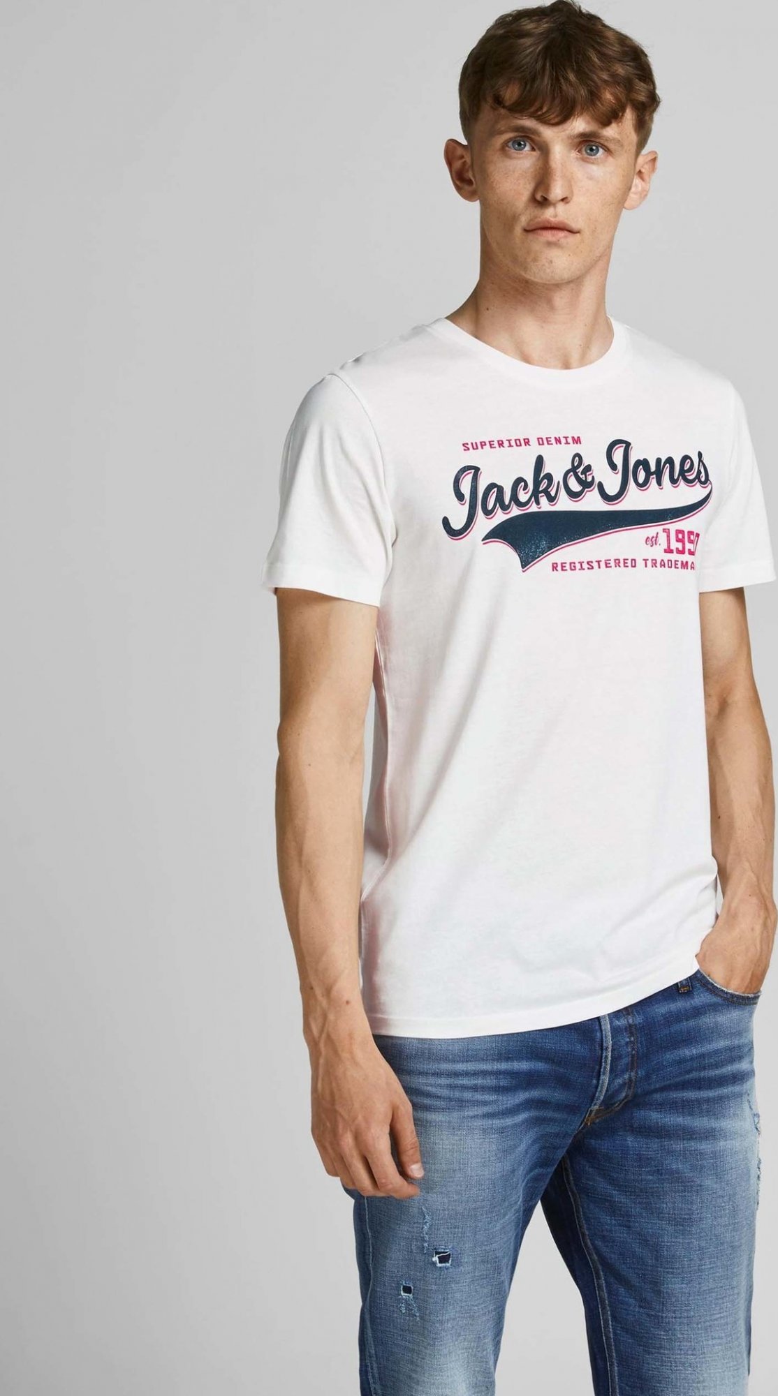 Logo Triko Jack & Jones Bílá Jack & Jones