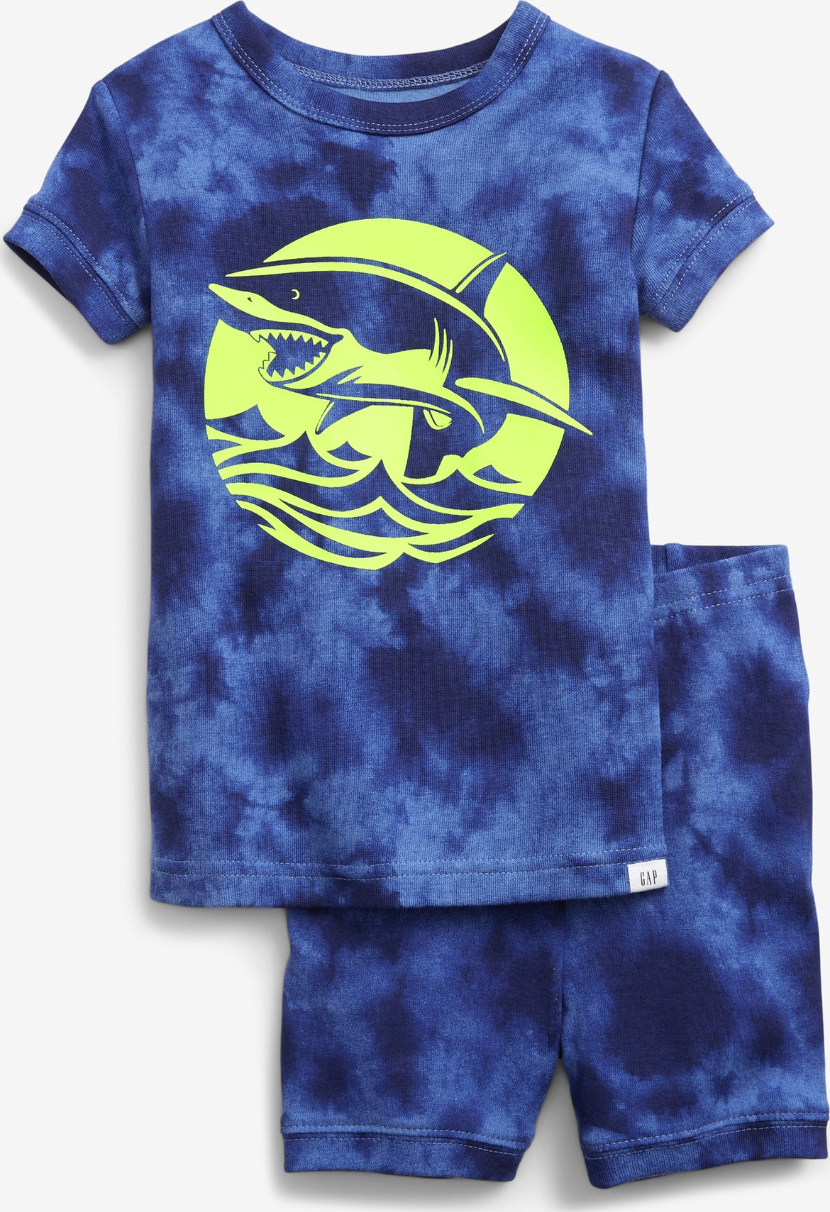 Glow-in-the-Dark Shark Graphic Pyžamo dětské GAP Modrá GAP
