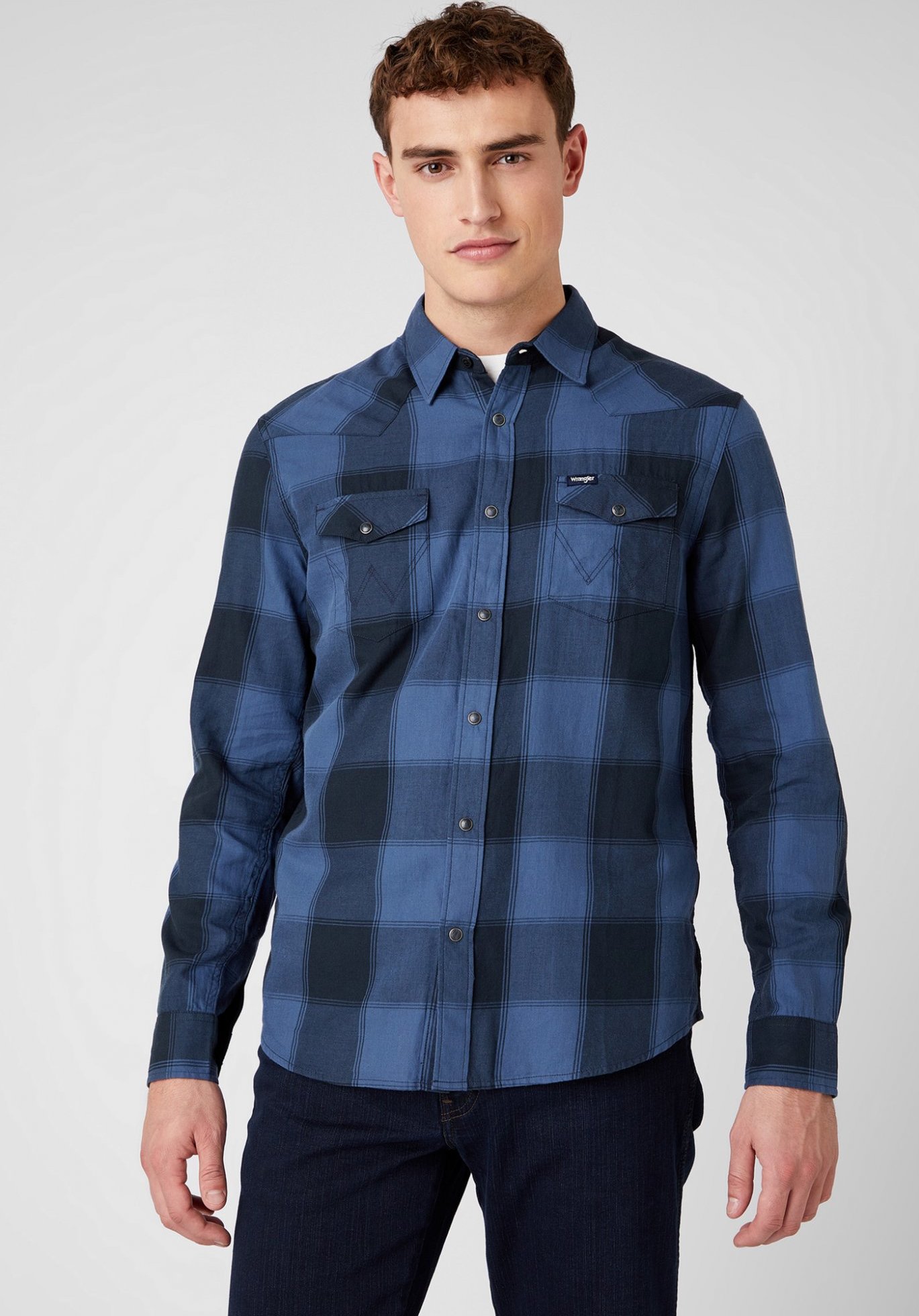 LS Western Shirt Košile Wrangler Modrá Wrangler