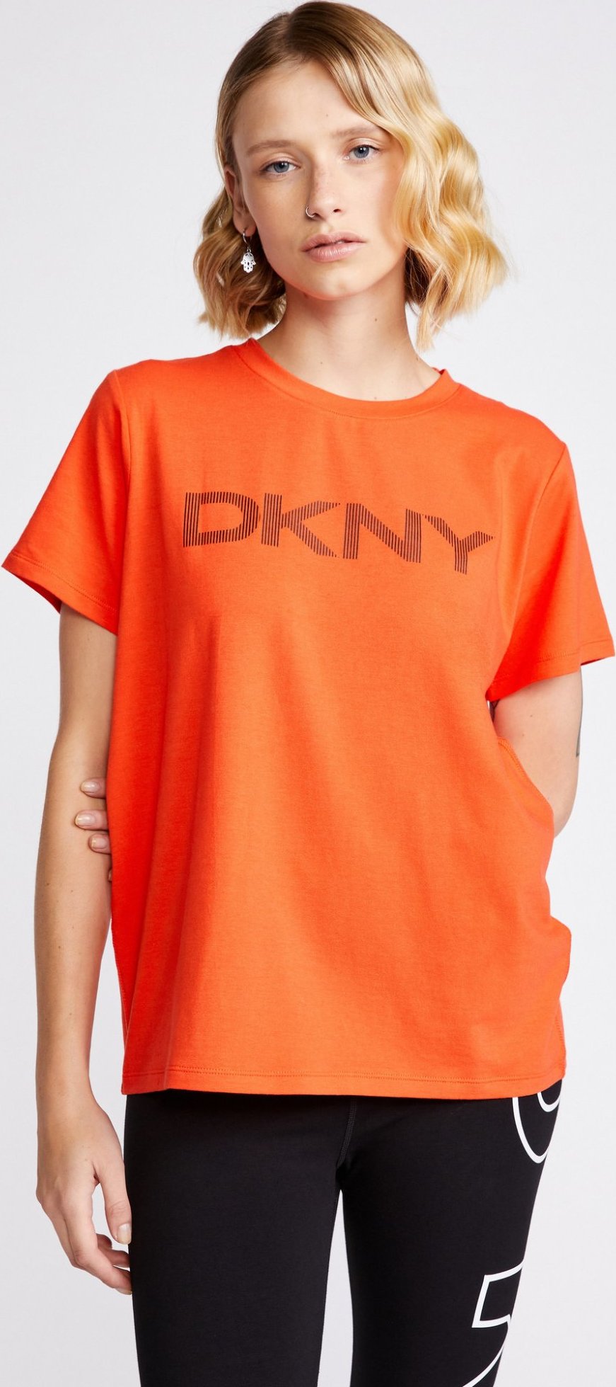 Striped Logo Triko DKNY Oranžová DKNY