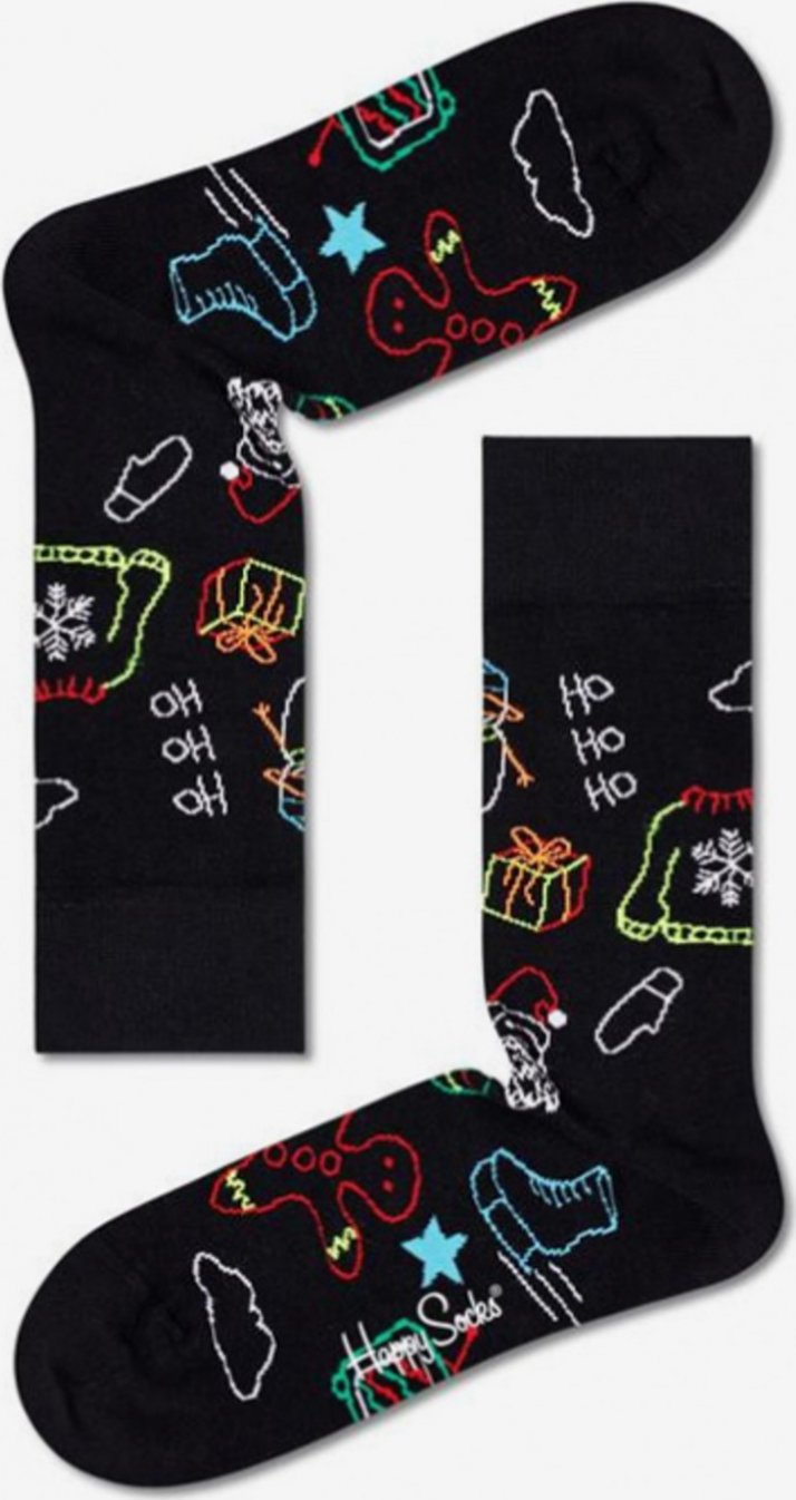 Ho Ho Ho Sock Ponožky Happy Socks Černá Happy Socks