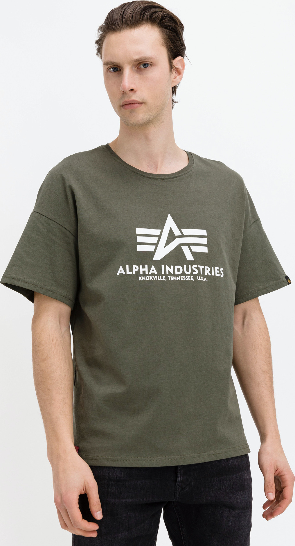 Basic Triko Alpha Industries Zelená Alpha Industries