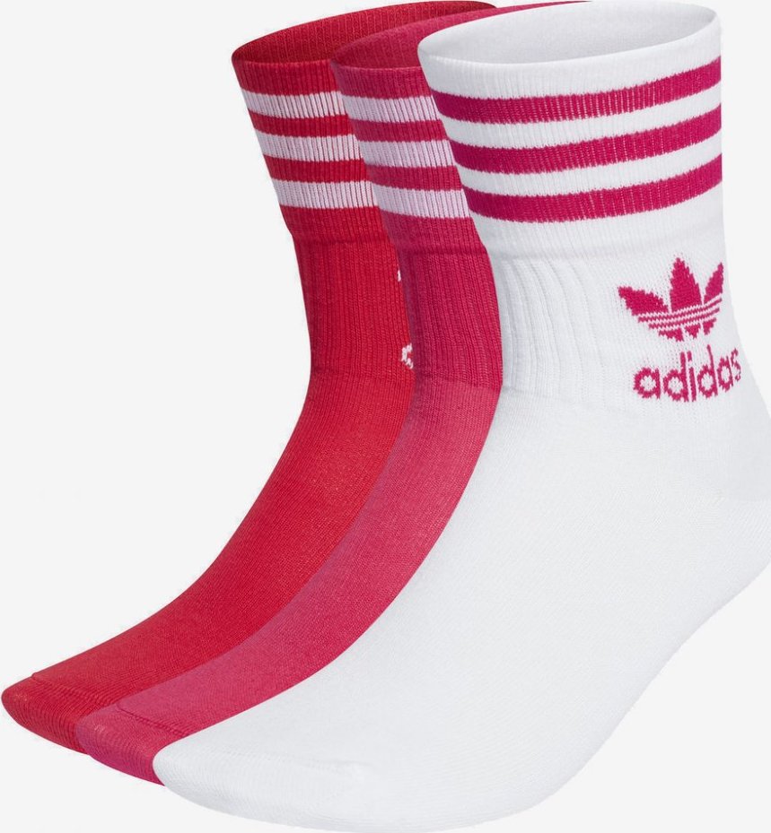 Mid Cut Crew Ponožky 3 páry adidas Originals Červená adidas Originals
