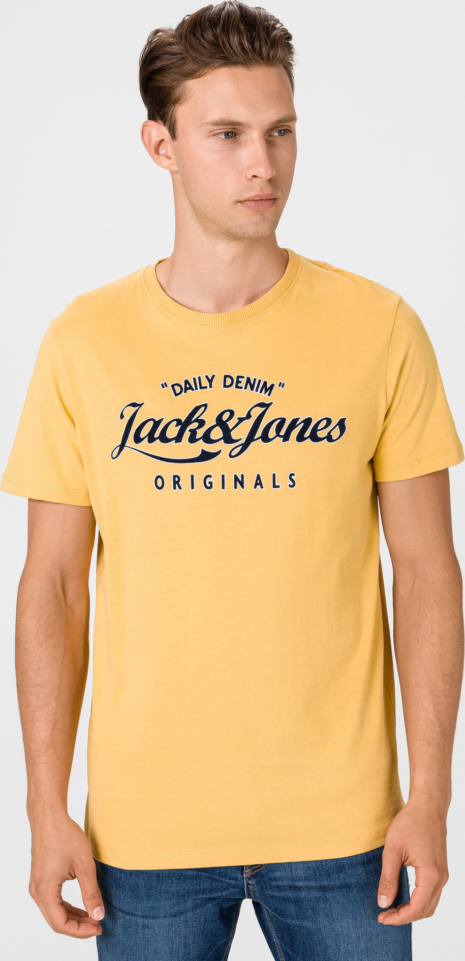 Lars Triko Jack & Jones Žlutá Jack & Jones