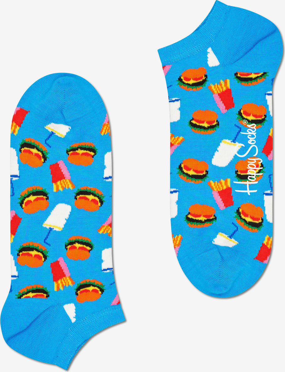 Hamburger Low Ponožky Happy Socks Modrá Happy Socks